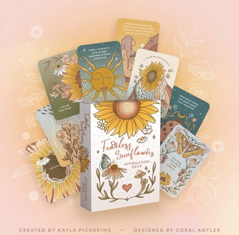 Fearless Sunflowers Affirmation Deck